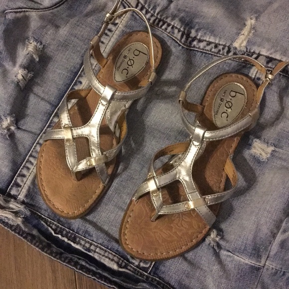 Born Shoes - Silver strappy Born sandals